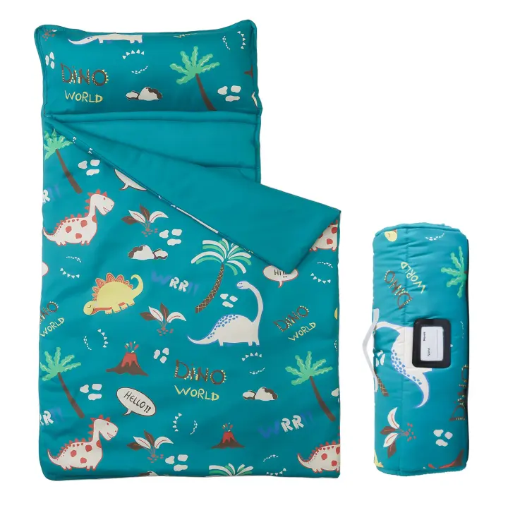 Toddler Nap Mat with Pillow & Blanket — 52 x 20 in Travel Sleep Mat